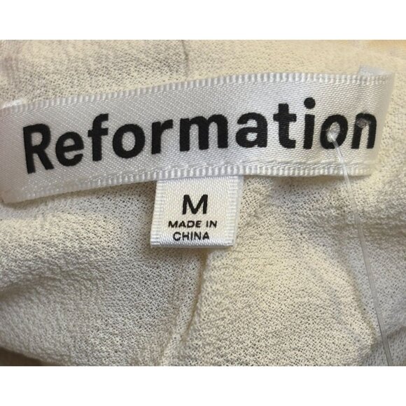 Reformation Off-Shoulder Champagne Dress M - Picture 4 of 4